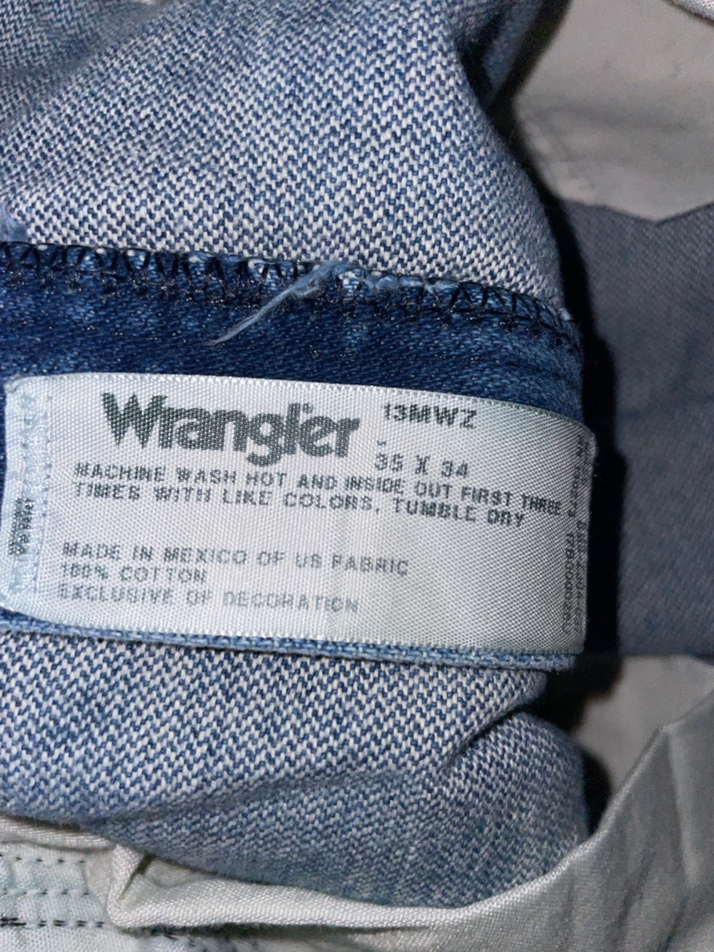 Wrangler 13MWZ Cowboy Cut Jeans 35x34 Vintage Western Ranch Denim - Picture 3 of 9